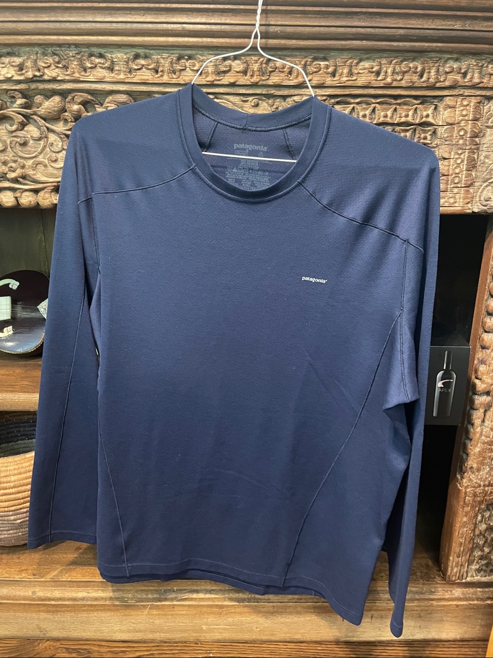 Patagonia Men's Long Sleeve Crew in Dark Blue